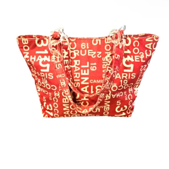 Chanel Cambon Rue Printed Tote Bag with pouch EUC - Picture 1 of 11